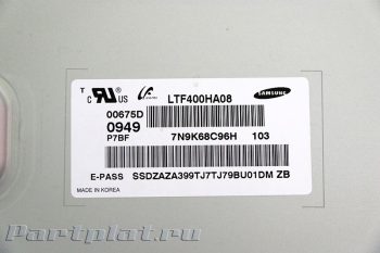 Матрица LTF400HA08 купить, LTF400HA08, купить для телевизора Samsung, LE40B550A5W, широкий выбор с гарантией, от Partplat.ru
