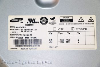 Матрица S42AX-YB11 телевизору | модуль плата S42AX-YB11 подходит модели SAMSUNG PS43D490A1W запчасти телевизорам ЖК плазма, Ремонт Москве