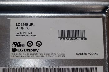 LC420EUF (SD)(F2) телевизору, модуль плата LC420EUF (SD)(F2), подходит модели LG 42LW575S, запчасти телевизорам ЖК, Ремонт Москве